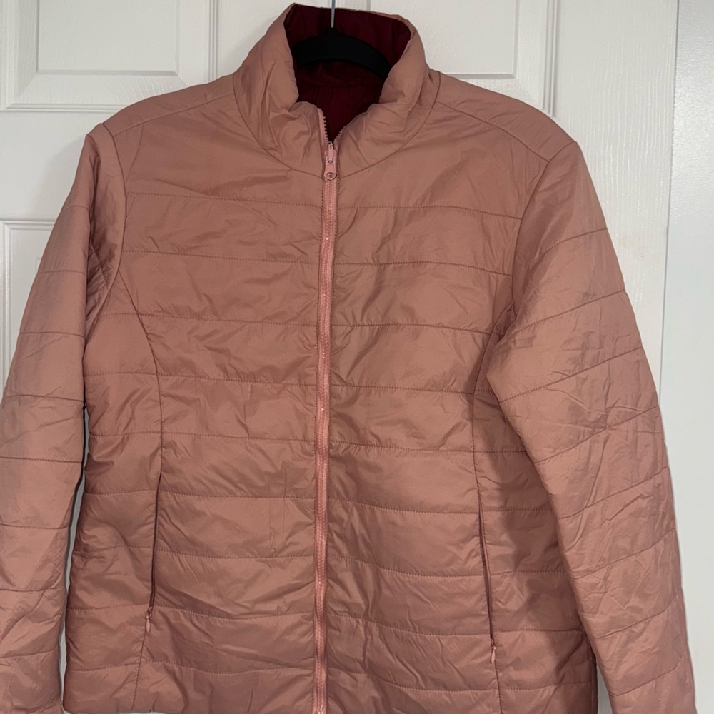 Women's Blush Quilted Puffer double sided jacket